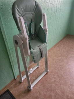 Vysoká dětská jídelní židlička , pevná a stabilní - 4