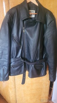 kožená motobunda zip, ochranné prvky - 4