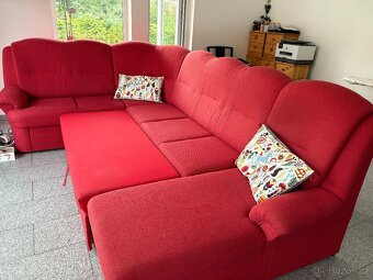 Sedací souprava do U červená - 4