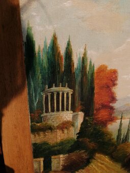 Staré starožitné párové obrazy Romantismus ca 1890-1900 olej - 4