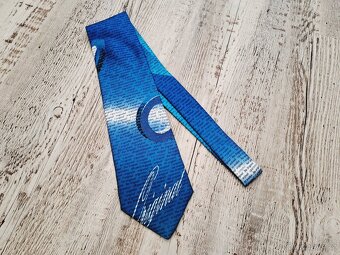 Modrá kravata pánská s nápisem Originál - 4