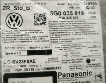 VW Infotainment Polo,Golf,Passat atd.NOVÉ-TOP - 4