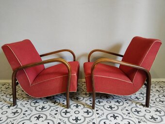 Retro křesla Halabala hf 11, " Koželka Kropáček " - 4