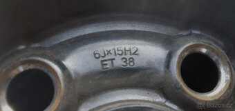 Plechové 15"disky 5x100mm., 6J, ET 38, 195/65/15" 91H - 4