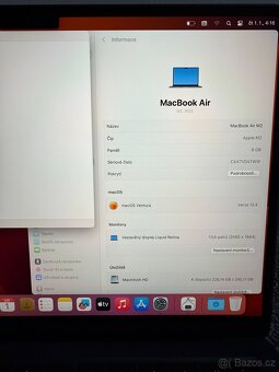 NOVÝ APPLE MACBOOK AIR 13” 2022 M2/8GB RAM/256GB,ZÁRUKA - 4