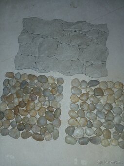 Vzorky kusy obkladů, kamenné, mozaiky oblázky - 4