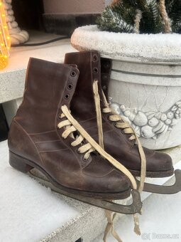 Historické brusle Alpina s čepelemi Sheffield, - 4