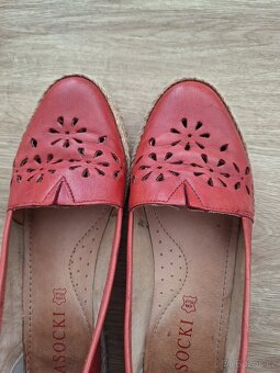 Červené baleriny / espadrilky Lasocki, vel. 38 - 4