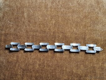 masivní stříbrný náramek, ART DECO - 4