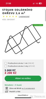 Solární ohřev 3,6m2 se stojanem - k bazénu - 4