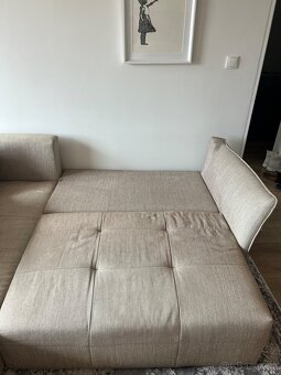 Rohová rozkládací sedačka s úložným prostorem – SPĚCHÁ - 4