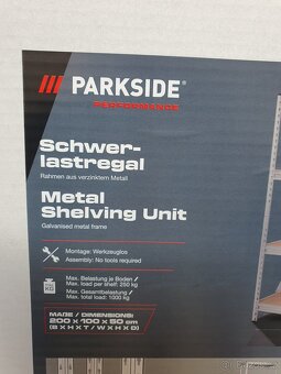nový kovový těžký POZINK regál, 200 x 100 x 50 - 4