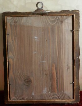 Starožitné rámové hodiny bicí Čechy kolem roku 1850, - 4