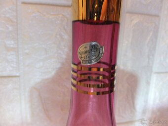 Luxusní karafa+6 skleniček, bohatá malba zlatem, zn. Bohemia - 4