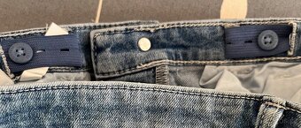 Dívčí sv. modré jeansy H&M, vel. 170, velká sleva. - 4
