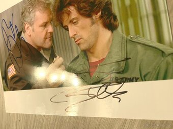 autogram Sylvestr Stallone a Brian Dennehy RAMBO 1 COA - 4