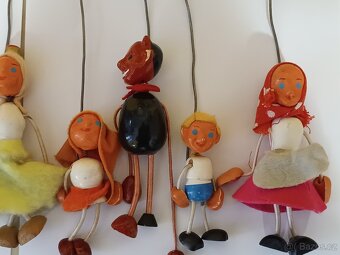 Staré retro loutky, hračky - 9 ks - 4