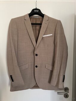 Pánský svatební oblek BANDI Pontarelli Sabbia (Slim Fit) - 4