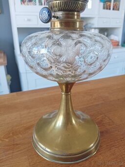 ART DECO STAROŽITNÁ PETROLEJKA AUGUSTA BRENNER, FRANCIE 1920 - 4