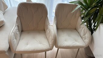 Jídelní set židlí 4ks (Samet) - 4