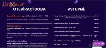 4 volné vstupenky strašidelný zámek Draxmoor / Šikland SLEVA - 4