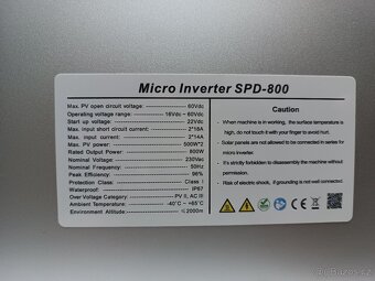 Mikroměnič SPD-800, 2x MPPT, 800W výkon - 4