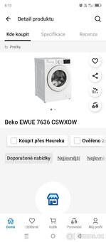 Slim pračka zn. Beko 1-7 kg 1200 ot. - 4