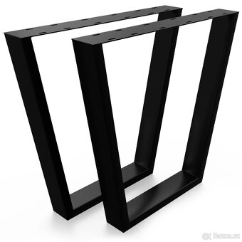 Kovové nohy na stůl ve tvaru V černé (2 ks v sadě) - 4