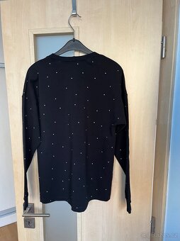 Dámská (dívčí) černá mikina, vel. S, hand made, sleva. - 4