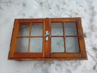 Dřevěné dveře, okno oboustranné - 4