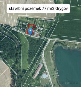 Prodej stavebního pozemku 777 m2, Grygov, okres Olomouc - 4