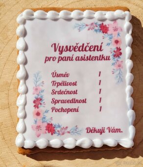 Vysvědčení z perníku učitelka, asistentka, vychovatelka - 4