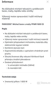 Elektrické Mychadlo Parkside 1600W - 4