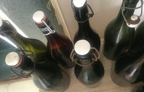 staré pivní láhve 10ks bez nápisu 1L nabídněte - 4