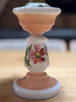 Skleněná petrolejová lampa. - 4