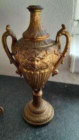 Starožitné krbove hodiny Brunfaut ,,komplet 3ks souprava - 4