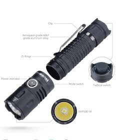 svítilna taktická Wurkkos TD04 3000 Lm USB - 4