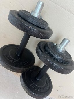 činky jednoručk 2x 15kg - 4