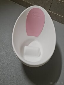 Shnuggle Vanička - Bílá s ruzovou opěrkou - 4