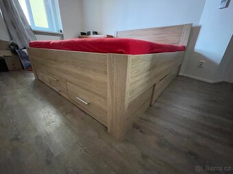 Manželská postel s úložným prostorem TOP stav - 4