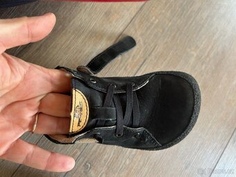 PEGRES BF32 celoročky BLACK kůže - nubruk BAREFOOT boty v.24 - 4