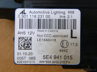 Škoda Octavia 4 originál světlo lampa 5E4941015 5E4941016 - 4