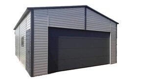 Plechová garáž 6m x8,5m - sekční vrata. - 4