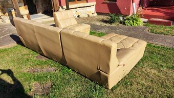 Kožená sedací souprava  + křeslo - 4