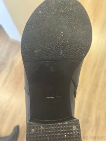 Podzimní/zimní kožené kozačky - 4