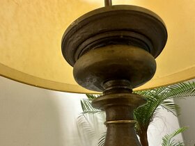 Stará TĚŽKÁ mosazná stolní lampa - 4