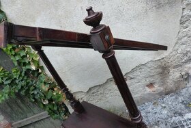 Staré toaletní zrcadlo s vyřezávanými prvky, šuplíky - 4
