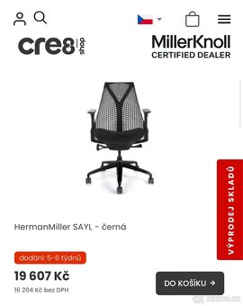 kancelářská židle Herman Miller Sayl - černá - 4