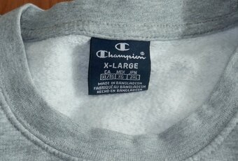 Šedá mikina, vel. XL, zn. Champion - 4