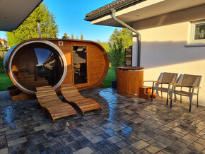 Oválná sauna s panoramatickým oknem - 4